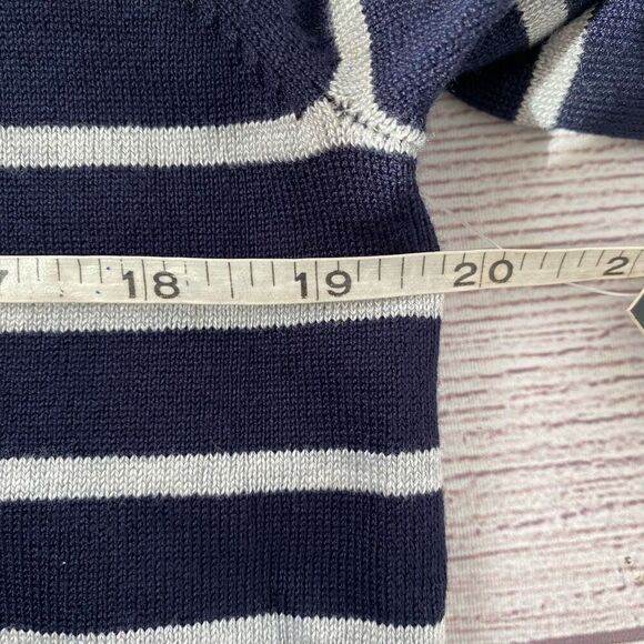 United States sweaters women M NWT Vneck Longsleeve pullover stripe sweater - Picture 9 of 10